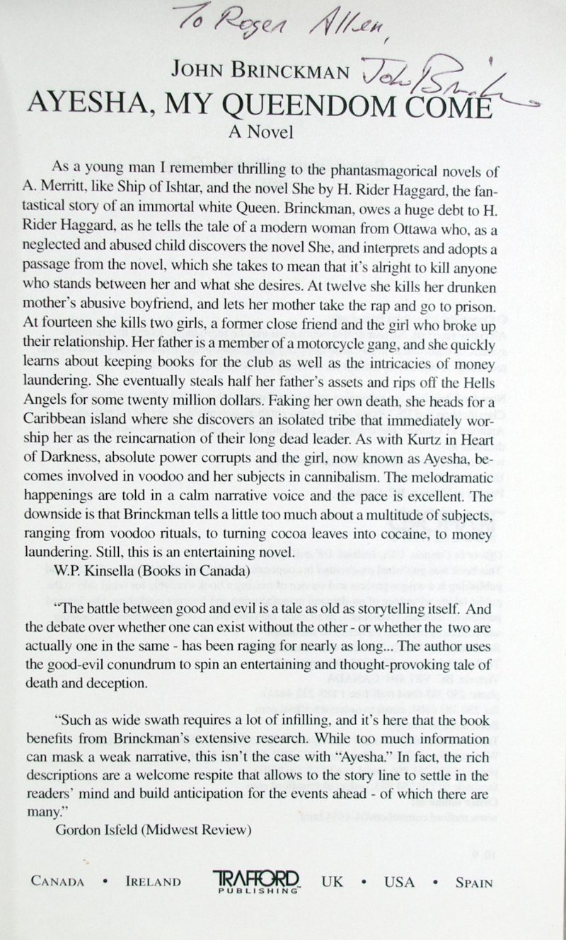 Ayesha, My Queendom Come - Signed Review Copy with Annotations - Image 2