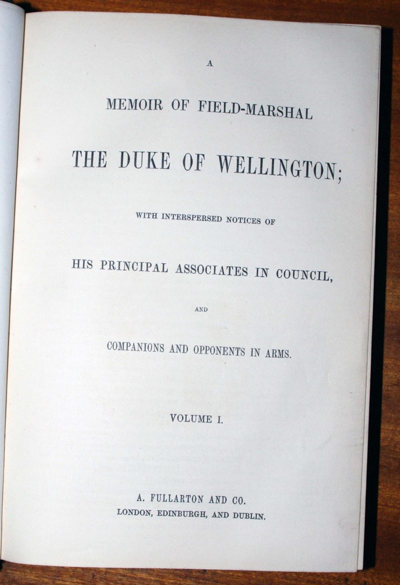 Memoirs of Field-Marshal the Duke of Wellington Two Volumes - Image 2