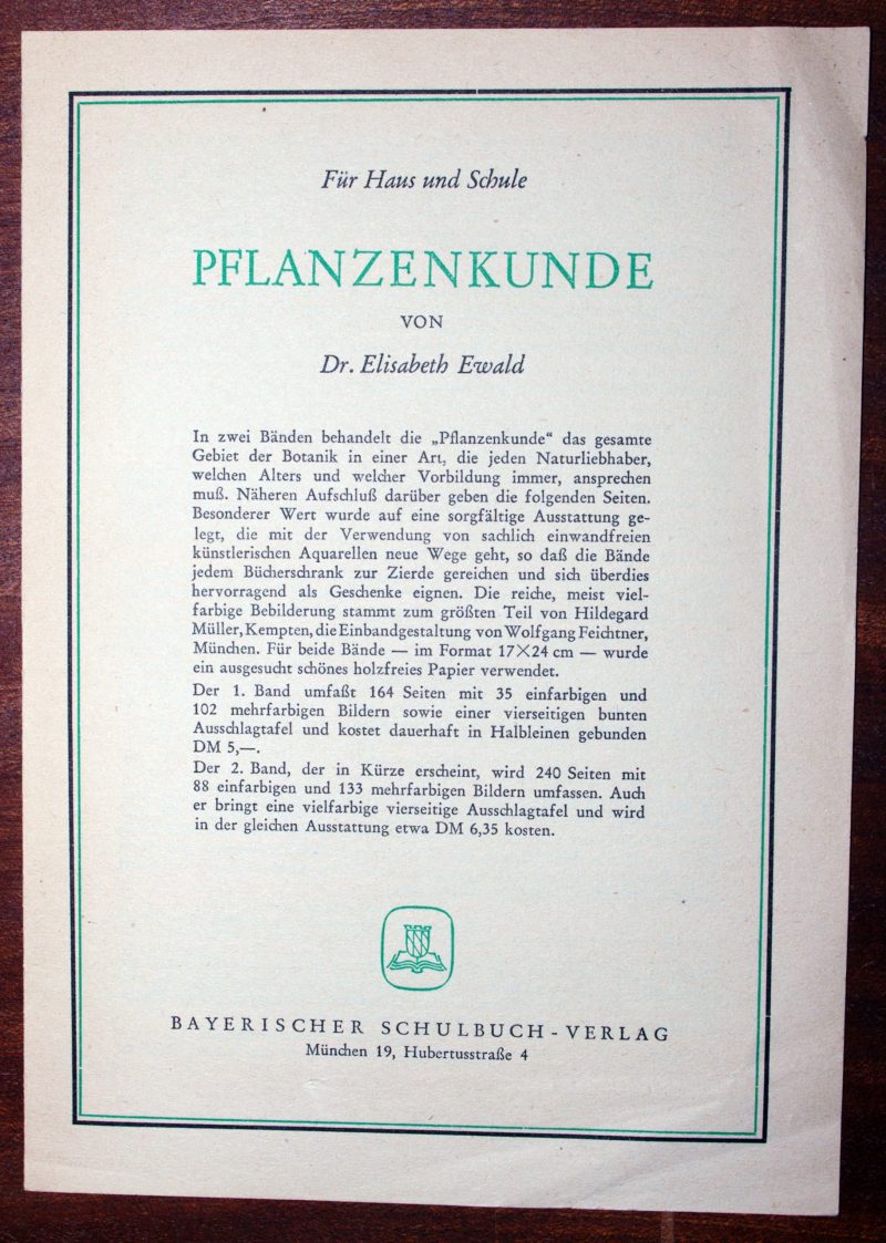 Pflanzenkunde: I Band with leaflet - Image 3
